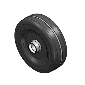 Roda Guia com Rolamento e Tubo Usinado Ø300x100